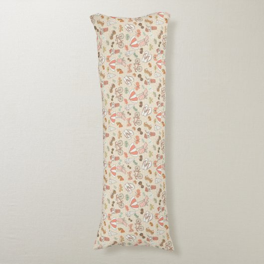 Sommer-Ferien-Muster Seitenschläferkissen (Vorderseite Vertikal)