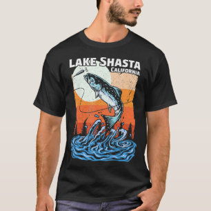 Sommer Fischen Retro Sonnenuntergang California Sh T-Shirt
