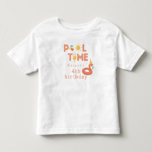 Sommer Flamingo Eis am Stiel Kinder Geburtstag Poo Kleinkind T-shirt