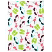Sommer-Flamingo-Muster-Klemmbrett Klemmbrett (Rückseite)