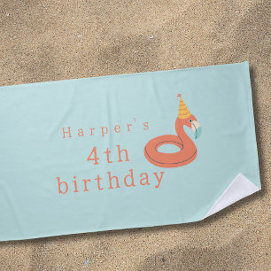Sommer Flamingo Schwimmhilfe Kinder Geburtstag Poo Strandtuch