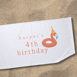 Sommer Flamingo Schwimmhilfe Kinder Geburtstag Poo Strandtuch