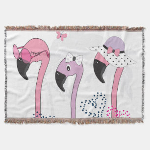 Sommer Flamingo: Strand Vintage Illustration. Decke