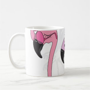 Sommer Flamingo: Strand Vintage Illustration. Kaffeetasse