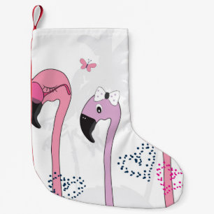 Sommer Flamingo: Strand Vintage Illustration. Kleiner Weihnachtsstrumpf