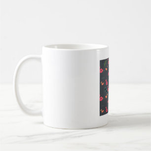 Sommer-Flamingo-Strandparty Schwarz Kaffeetasse
