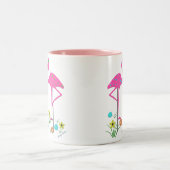 Sommer-Flamingo-Tasse Zweifarbige Tasse (Mittel)