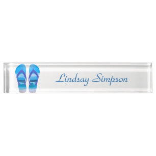 Sommer Flip Flops Sandals Beach Art Namensplakette