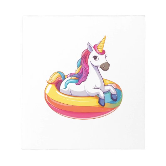 Sommer Float Einhorn (1) Notizblock (Vorderseite)