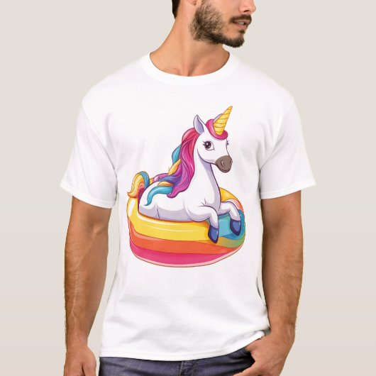 Sommer Float Einhorn (1) T-Shirt (Vorderseite)