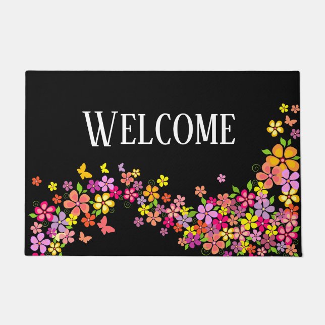 Sommer Floral Doormat Fußmatte (Vorderseite)