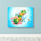 Sommer floral leinwanddruck (Insitu (Holzboden))