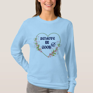 Sommer Florales Herz Zitat B I G Damenbekleidung T-Shirt