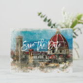 Sommer Florenz Italien Save the Date wedding Karte (Stehend Vorderseite)