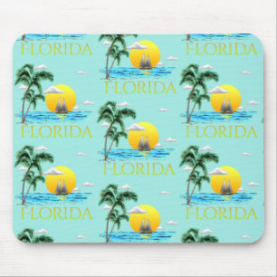 Sommer Florida Sailboat Sunset Coastal Beach Mousepad