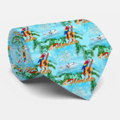 Sommer Florida Seaplane Tropical Beach Küste Krawatte (Gerollt)