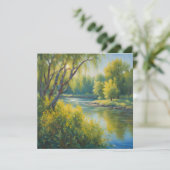 Sommer-Flusslandschaft Karte (Stehend Vorderseite)