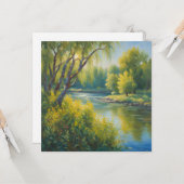 Sommer-Flusslandschaft Karte (Vorderseite/Rückseite Beispiel)