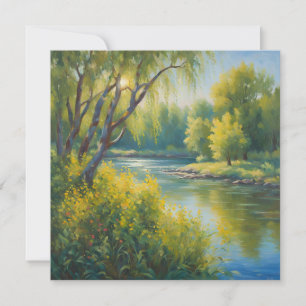 Sommer-Flusslandschaft Karte