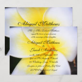 Sommer-Frangipani-Blume Hochzeit Einladung (Vorne/Hinten)