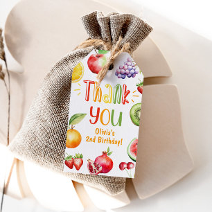 Sommer-Frucht Geburtstag Danke Geschenkanhänger