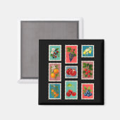 Sommer-Frucht-Stempel Vintage-Frucht-Poststempel Magnet (Vorderseite/Rückseite)