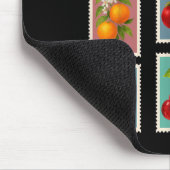 Sommer-Frucht-Stempel Vintage-Frucht-Poststempel Mousepad (Ecke)