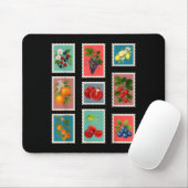 Sommer-Frucht-Stempel Vintage-Frucht-Poststempel Mousepad (Mit Mouse)