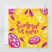 Sommer Frucht Zitrus Grußkarte (Vorderseite)