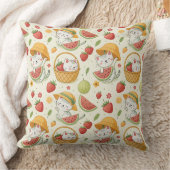 Sommer-Früchte-Katzen-Muster - Picknick-Design für Kissen (Decke)
