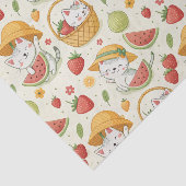 Sommer-Früchte-Katzen-Muster - Picknick-Design für Seidenpapier (Ausschnitt)
