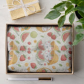 Sommer-Früchte-Katzen-Muster - Picknick-Design für Seidenpapier (Geschenk)