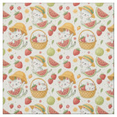 Sommer-Früchte-Katzen-Muster - Picknick-Design für Stoff (Muster)