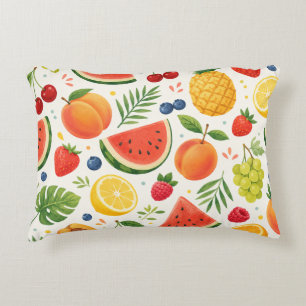 Sommer-Fruchtmuster Stoff Tropische Wassermelone Dekokissen