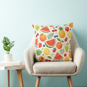 Sommer-Fruchtmuster Stoff Tropische Wassermelone Kissen