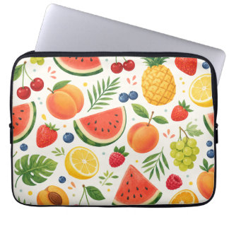Sommer-Fruchtmuster Stoff | Tropische Wassermelone Laptopschutzhülle