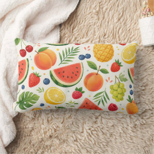 Sommer-Fruchtmuster Stoff Tropische Wassermelone Lendenkissen