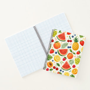 Sommer-Fruchtmuster Stoff   Tropische Wassermelone Notizblock