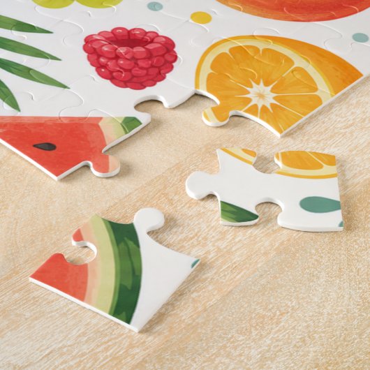 Sommer-Fruchtmuster Stoff | Tropische Wassermelone Puzzle (Seite)