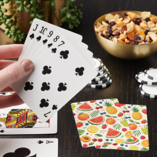Sommer-Fruchtmuster Stoff | Tropische Wassermelone Spielkarten