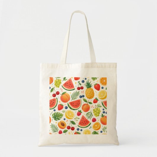 Sommer-Fruchtmuster Stoff | Tropische Wassermelone Tragetasche (Vorne)
