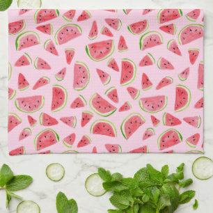 Sommer Fruchtsommer Wassermelonen Wasserfarben Geschirrtuch