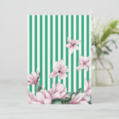 Sommer, Frühling, Magnolienprint Einladung (Stehend Vorderseite)