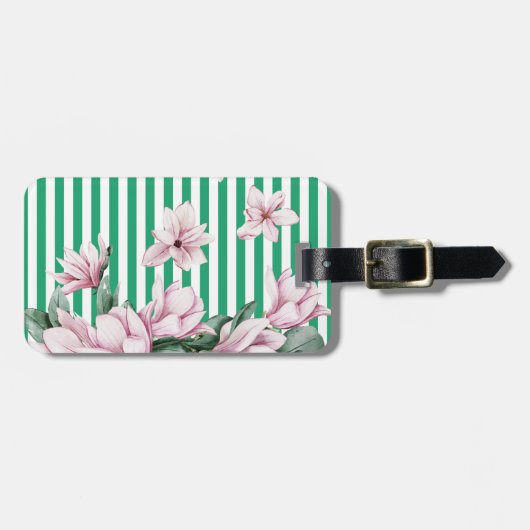 Sommer, Frühling, Magnolienprint Gepäckanhänger (Vorderseite horizontal)