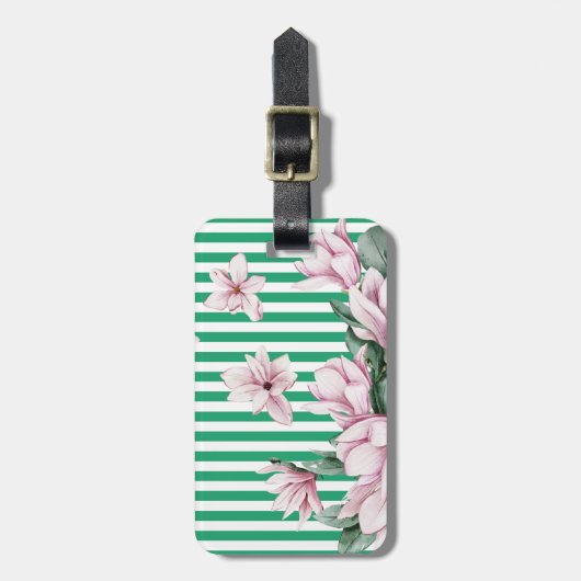 Sommer, Frühling, Magnolienprint Gepäckanhänger (Vorderseite vertikal)