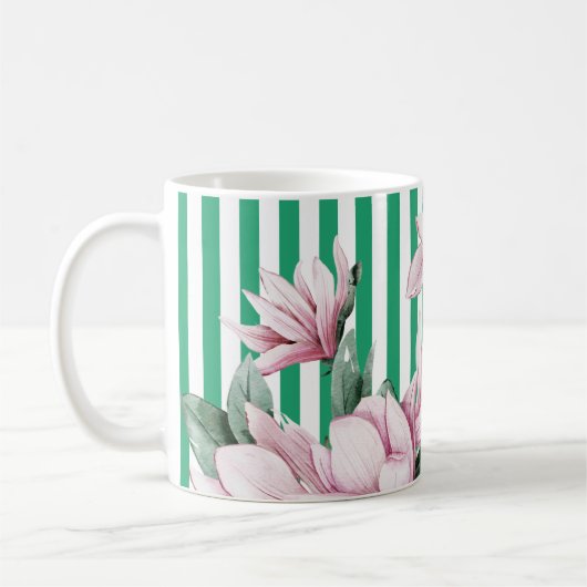 Sommer, Frühling, Magnolienprint Kaffeetasse (Links)
