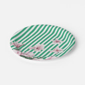 Sommer, Frühling, Magnolienprint Pappteller (Schrägansicht)