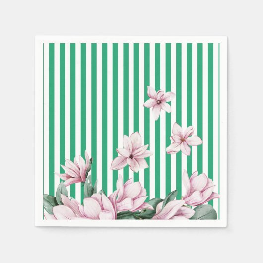 Sommer, Frühling, Magnolienprint Serviette (Vorderseite)
