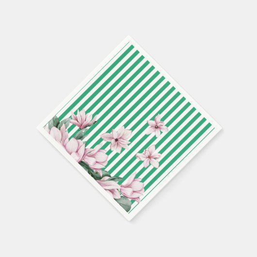 Sommer, Frühling, Magnolienprint Serviette (Ecke)