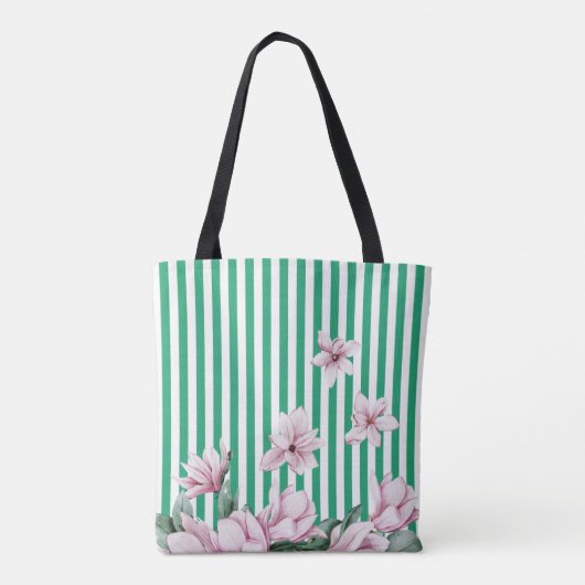 Sommer, Frühling, Magnolienprint Tasche (Rückseite)